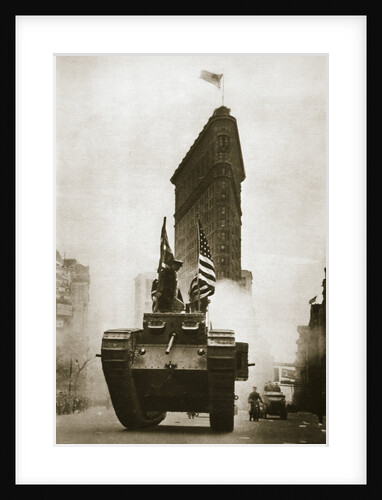 British tank Britannia on Fifth Avenue, New York City, USA, c1917-c1918 by Unknown