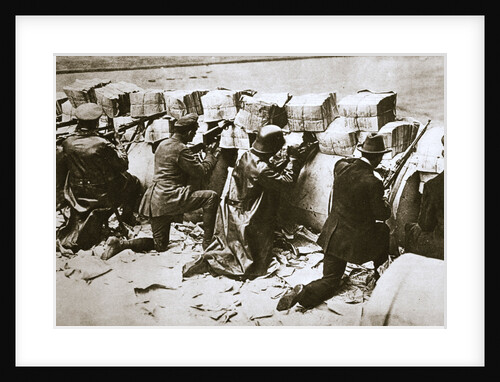 Barricades on a street, German Revolution, Berlin, Germany, c1918-c1919 by Unknown