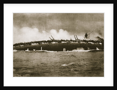 The sinking of the German cruiser Blücher in the North Sea, World War I, January 24, 1915 by Unknown