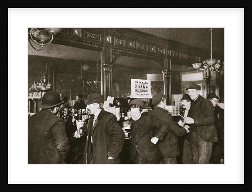 Customers drinking in a bar in the Bowery, New York City, USA, 1900s by Unknown