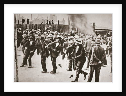 Riot during a strike by Standard Oil workers, Bayonne, New Jersey, USA, 1915 by Unknown
