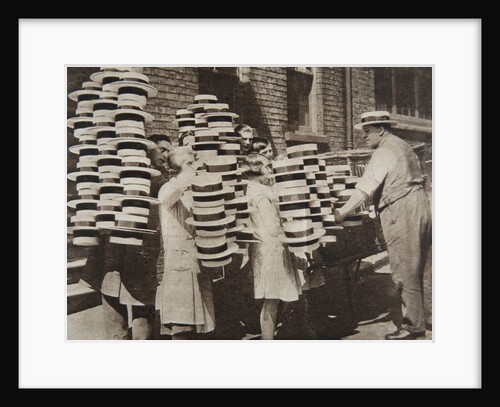 Straw hat factory, Luton, Bedfordshire, 1930 by Fox Photos