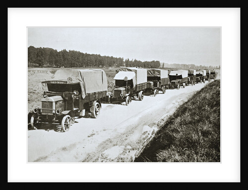 A long white line. A common sight in France, World War I, 1916 by Unknown