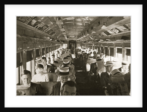 Rail commuters, New York, USA, c1920s-c1930s by Unknown