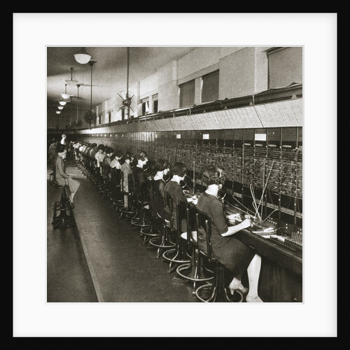 Inside a New York telephone exchange, USA, early 1930s by Unknown