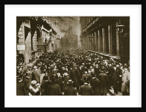 In Throgmorton Street beside the north wall of the London Stock Exchange, 20th century by Unknown