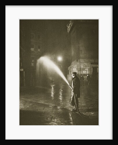 Cleaning the streets of Billingsgate, London, 20th century by Unknown