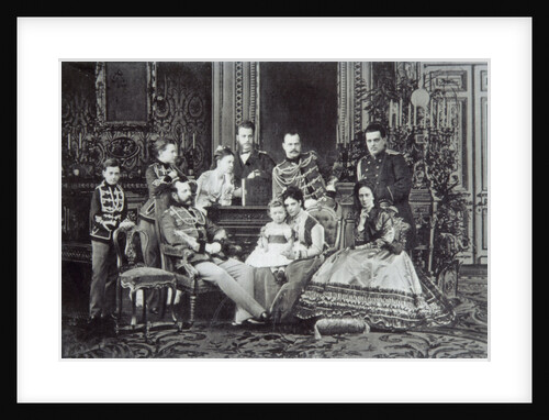 Family portrait of Tsar Alexander II of Russia, 1860s by Unknown