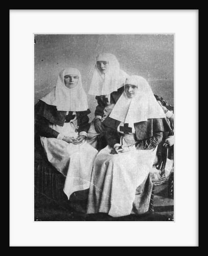Tsarina Alexandra and Grand Duchesses Olga and Tatiana of Russia, 1914 by Unknown