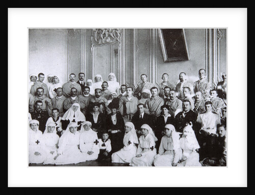 Tsarina Maria Fyodorovna of Russia visiting a hospital in Kiev, 1915 by Unknown