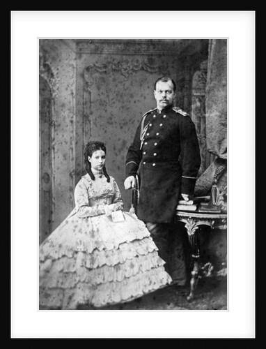 Princess Dagmar of Denmark and Grand Duke Alexander Alexandrovich of Russia, 1866. by Anonymous