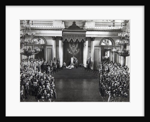 Tsar Nicholas II speaking at the opening of the first Duma, St Petersburg, Russia, 27 April 1906 by Unknown