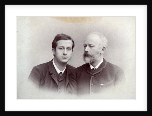Alexander Siloti, Russian pianist and conductor, and Peter Tchaikovsky, Russian composer, 1888 by Unknown