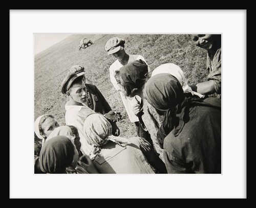 A Kolkhoz brigade taking a break, USSR, 1931 by Anonymous
