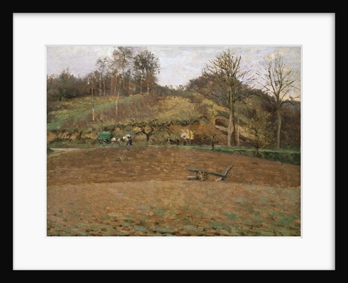 Ploughland, 1874. by Camille Pissarro