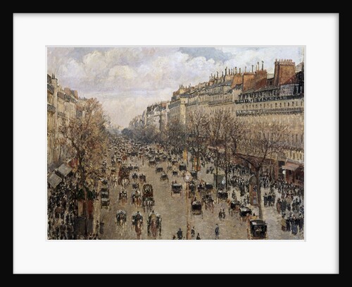 Boulevard Montmartre in Paris by Camille Pissarro