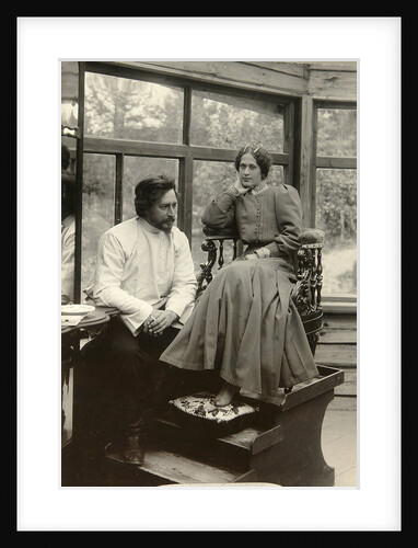 Russian author Leonid Andreyev with his wife, early 20th century. by Karl Karlovich Bulla