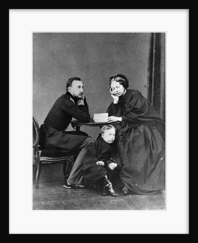 Grand Duke Nicholas Nikolaevich (the elder) of Russia with his wife and son, c1861-c1863 by Unknown