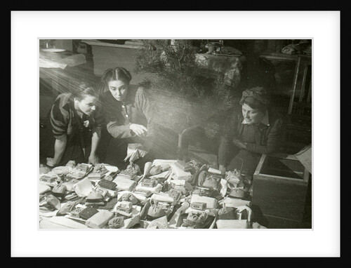 Actresses of the Moscow Art Theatre preparing presents for the Red Army, USSR, 1943 by Anonymous