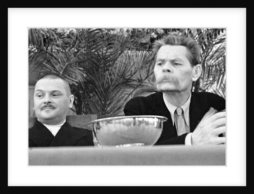 Soviet politician Andrei Zhdanov and Russian author Maxim Gorky, 1934 by Anonymous