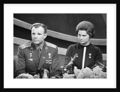 Yuri Gagarin and Valentina Tereshkova, Russian cosmonauts, 1963 by Anonymous
