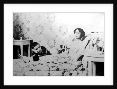 Mathilde Kschessinska, Russian prima ballerina, with her son, Volodya, 1910 by Anonymous