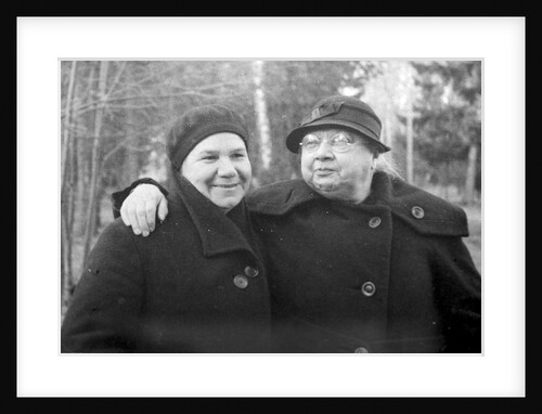 Nadezhda Krupskaya, Lenins wife, with a friend, 1936 by Anonymous