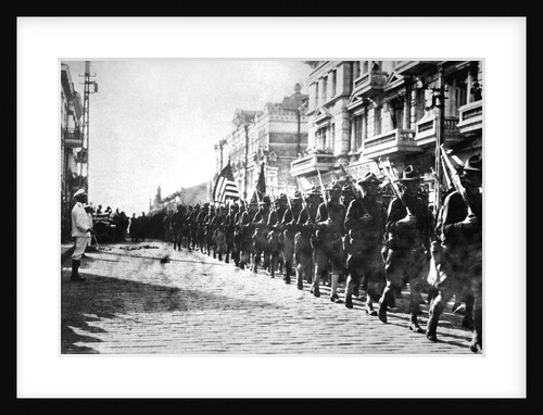 American troops parading in Vladivostok, Russia, 1918 by Anonymous