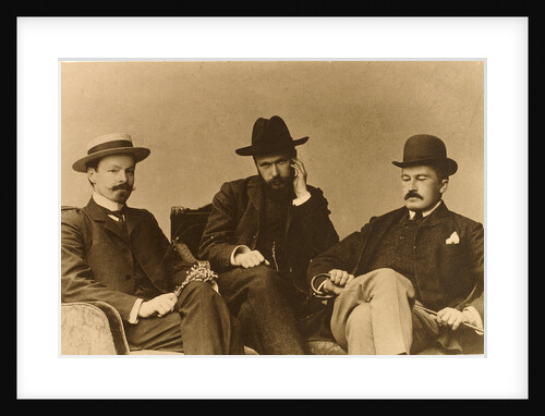 Konstantin Balmont, Sergei Poliakov and Modest Durnov, Russian poets, 1904 by Unknown