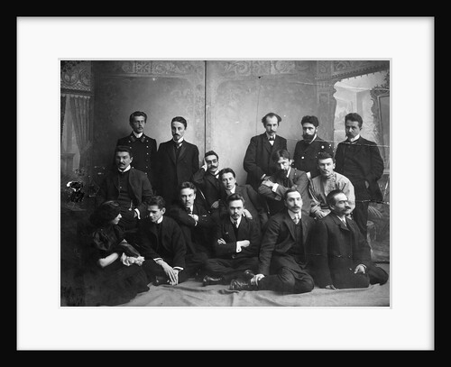Russian author and poet Andrei Bely with symbolist authors, 1907 by Unknown