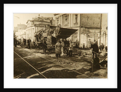 Roadworks in Tverskaya Street, Moscow, USSR, 1920s by Unknown
