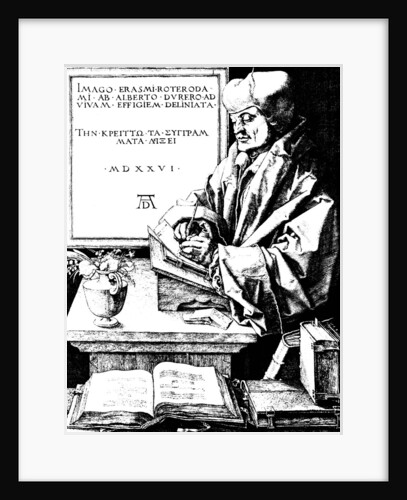 Portrait of Erasmus of Rotterdam, 1526. by Albrecht Dürer
