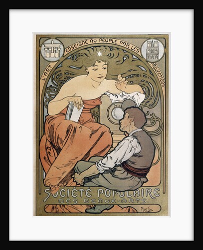 Poster for the Societe Populaire des Beaux Arts by Alphonse Mucha