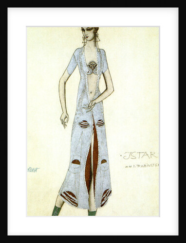 Costume design for Ida Rubinstein as Ishtar, 1924. by Leon Bakst