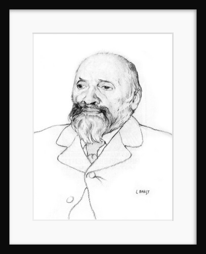 Portrait of Russian composer Mily Balakirev, 1907. by Leon Bakst