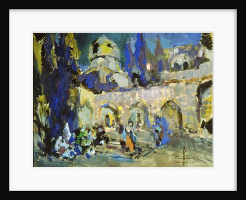 Dance, stage design for Cesare Pugnis ballet The Little Humpbacked Horse, 1912. by Konstantin Korovin