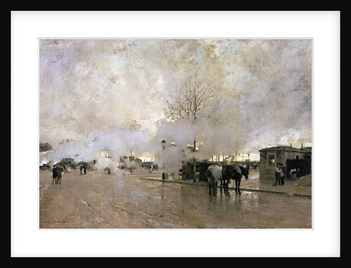 Smoke on the Paris Circuit Line, 1885. by Luigi Loir