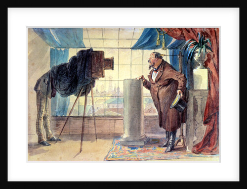 Merchant at the Photographer, 1860s. by Petr Mikhailovich Shmel'kov