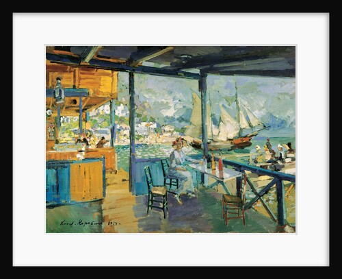 Pier in Gurzuf, 1914. by Konstantin Korovin