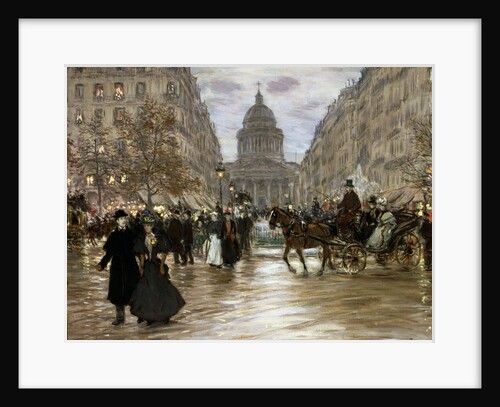 Boulevard Saint-Michel, late 19th or early 20th century. by Jean Francois Raffaelli