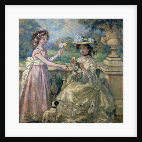 Two Girls on a Terrace, 1903. by Charles Guerin