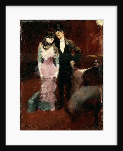 Leaving a Masquerade Ball at the Paris Opera, late 19th or early 20th century. by Jean Louis Forain