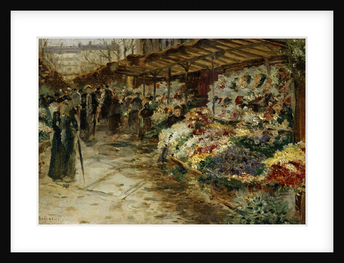 Flower Market, 1882. by Jean Francois Raffaelli