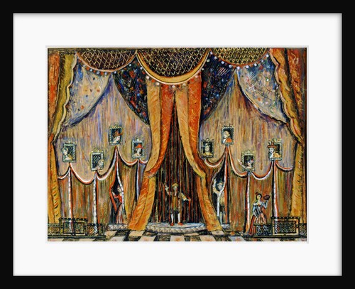 Design of the curtain for the opera Dorothea, by T Khrennikov, 1983. by Alexander Lushin