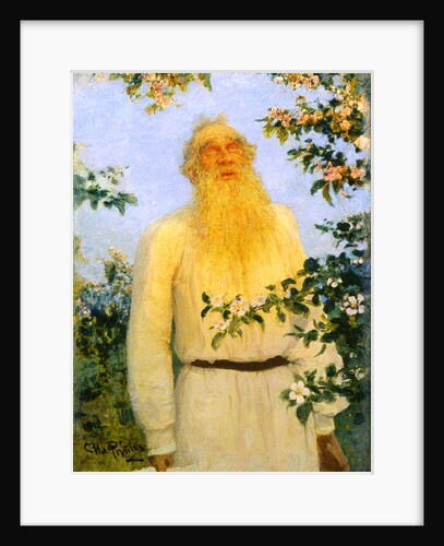 Portrait of the author Leo N Tolstoy, 1912. by Il'ya Repin