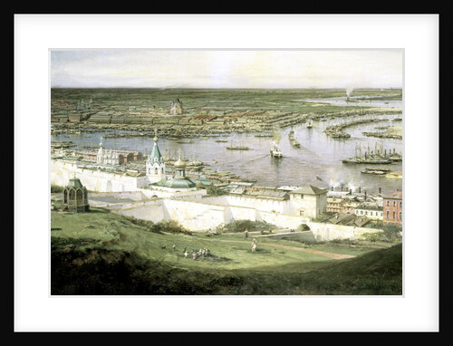 View of Nizhny Novgorod, 1878. by Aleksey Bogolyubov