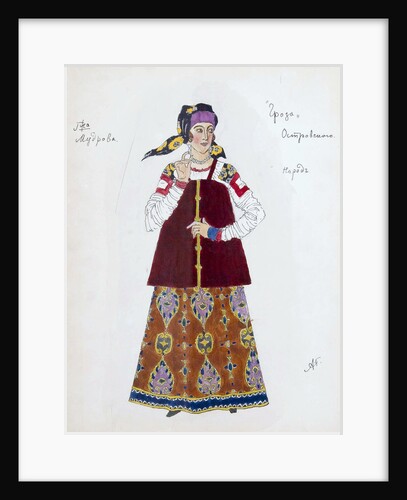 Costume design for the play The Storm by Alexander Ostrovsky, 1916. by Aleksandr Golovin