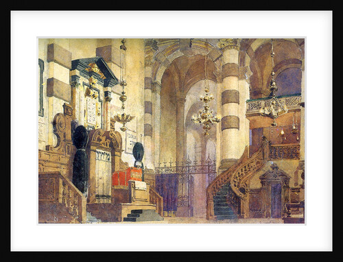 Stage design for the opera Uriel Acosta, by Valentina Serova, 1885. by Vasilij Dmitrievic Polenov