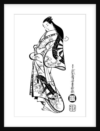 A Woman with Her Hair Down, 1700s. by Ando Kaigetsudo