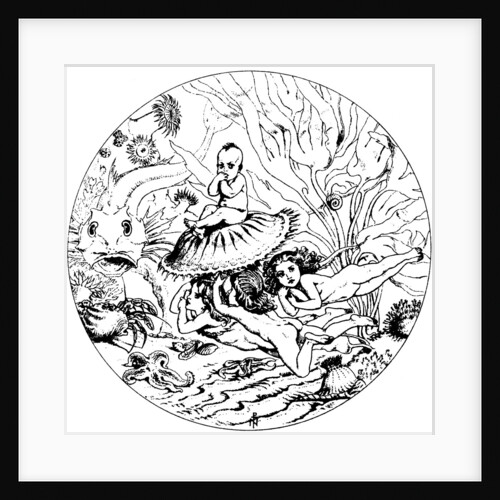 Illustration from the fairy tale The Water-Babies, by Charles Kingsley, 1863. by Noel Paton